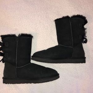 Black Ugg Bailey Bow Boots